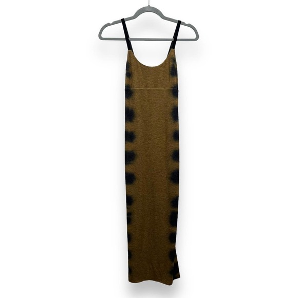 LNA Jericho Tie Dye Knit Body Con Midi Dress Olive Green Size Small - Picture 2 of 10